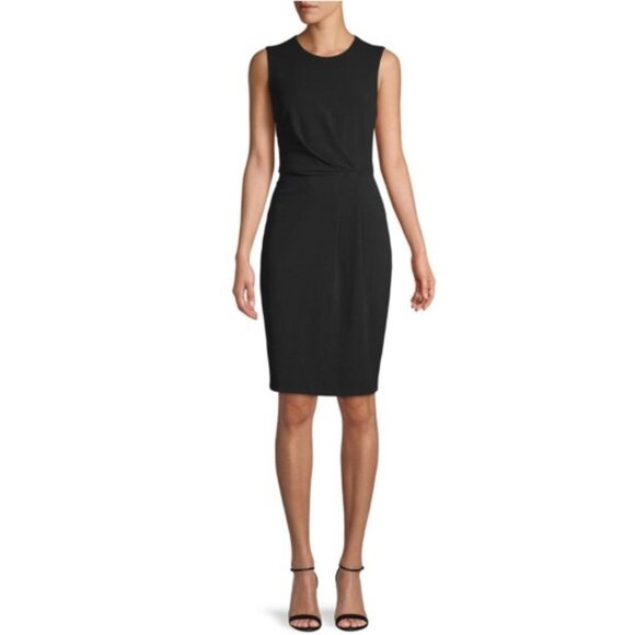 Calvin Klein Dresses & Skirts - Calvin Klein Sheath Dress 6 Small Black Pleat